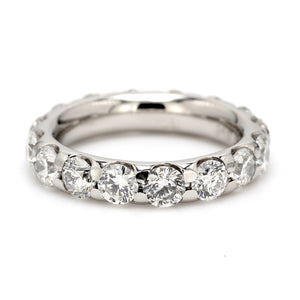 4.12 CTW Round Platinum Eternity Wedding Band