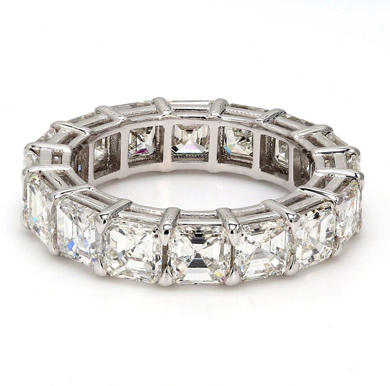 6.28 CTW Asscher Platinum Eternity Wedding Band