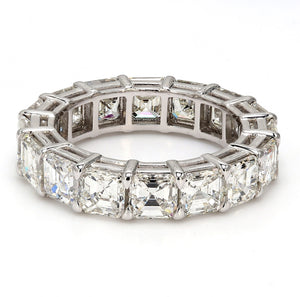 6.28 CTW Asscher Platinum Eternity Wedding Band