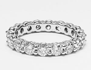 2.42 CTW Round Platinum Eternity Wedding Band