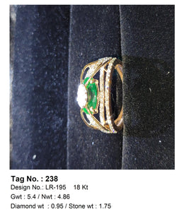 0.95 CTW 18 K Yellow Gold Women S Fashion Ring