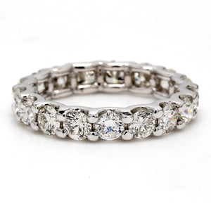 3.09 CTW Round 14 K White Gold Eternity Wedding Band