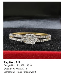 0.56 CTW 18 K Yellow Gold Women S Fashion Ring