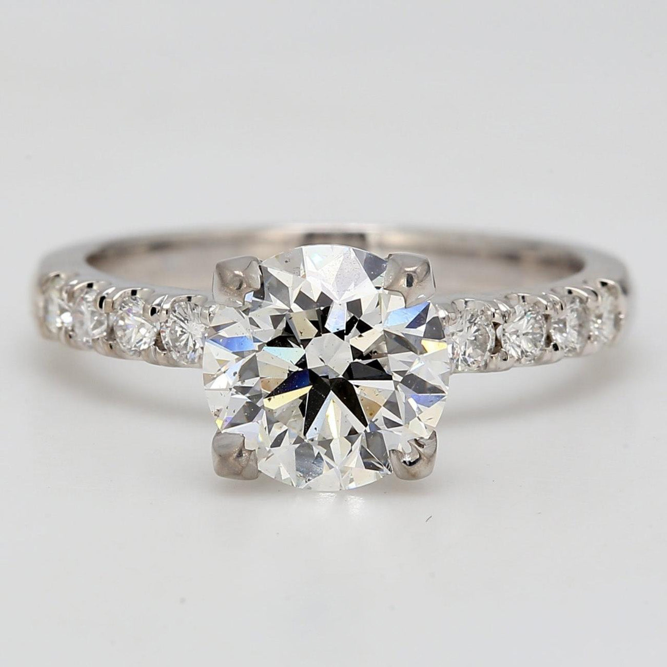 2.35 CTW Round 14 K White Gold (Other) Engagement Ring