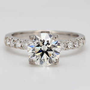 2.35 CTW Round 14 K White Gold (Other) Engagement Ring