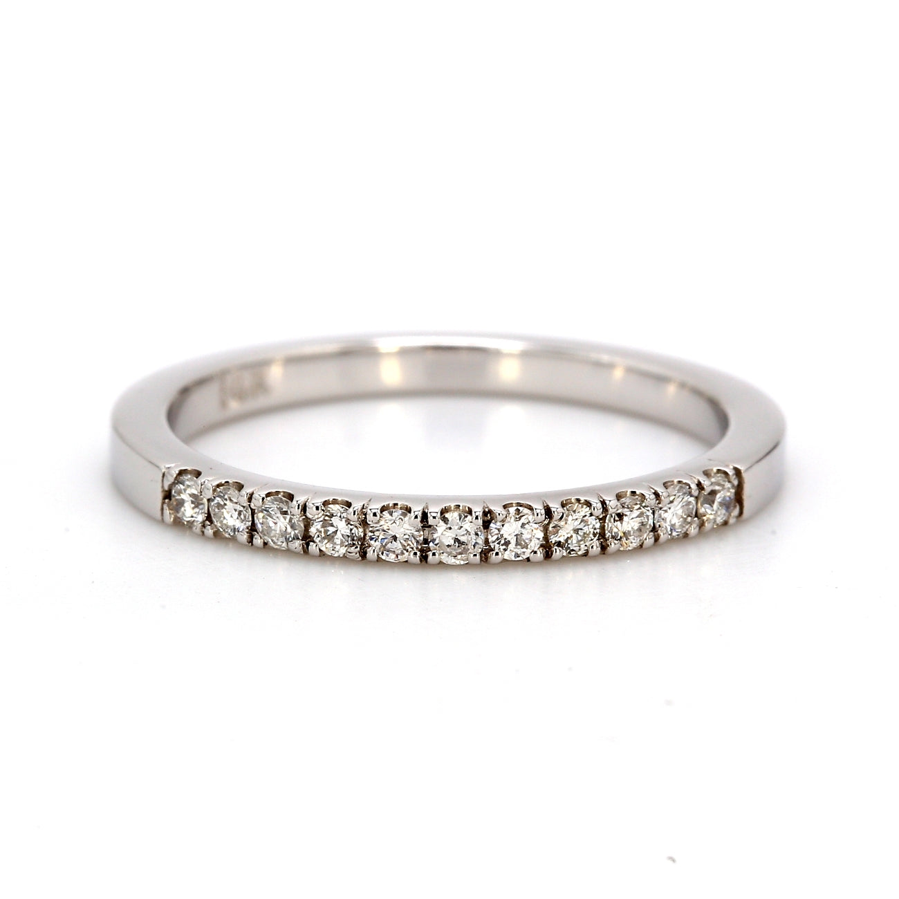 0.21 CTW Round 14 K White Gold Diamond Wedding Band