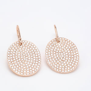 3.45 CTW Round 18 K Rose Gold Drop Earrings