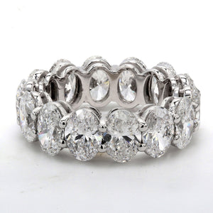 9.88 CTW Oval Platinum Eternity Wedding Band