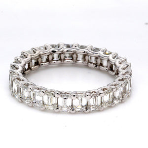 4.04 CTW Emerald Platinum Eternity Wedding Band