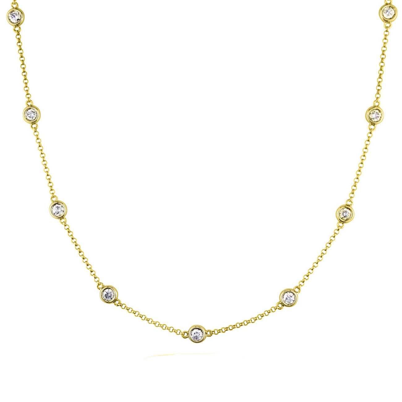 1.43 CTW Round 14 K Yellow Gold (Other) Necklace