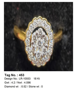 0.52 CTW 18 K Yellow Gold Women S Fashion Ring