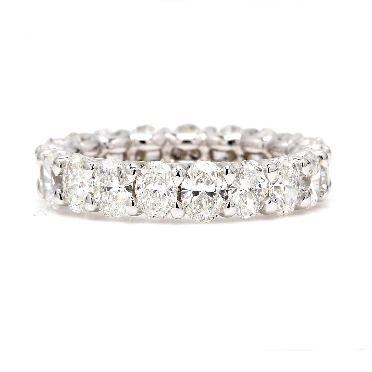 3.76 CTW Oval Platinum Eternity Wedding Band