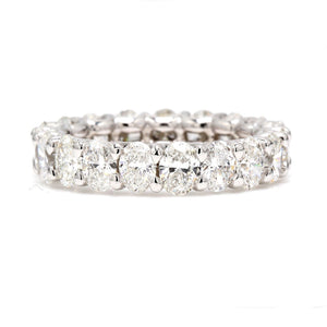 3.76 CTW Oval Platinum Eternity Wedding Band