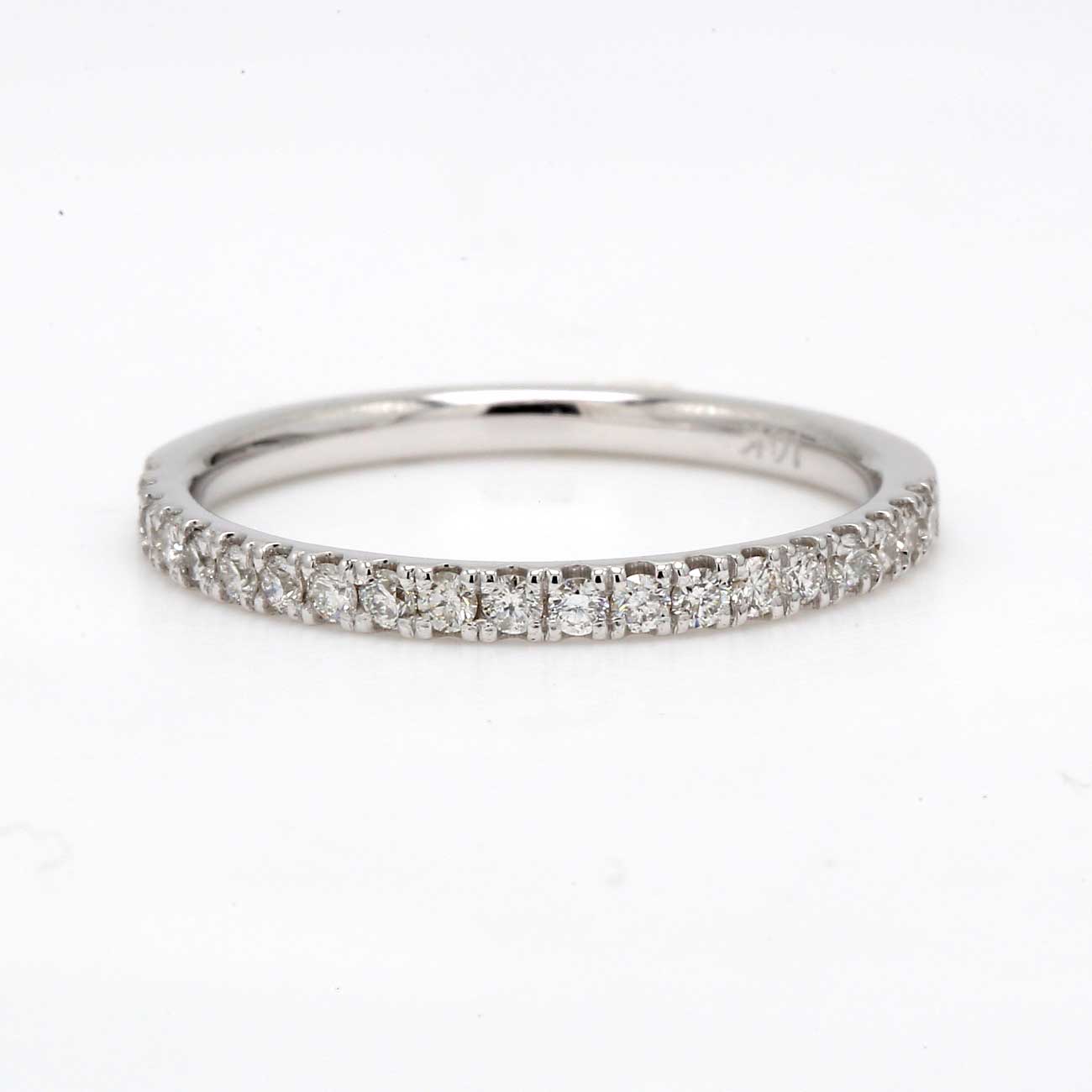 0.29 CTW Round 14 K White Gold Diamond Wedding Band