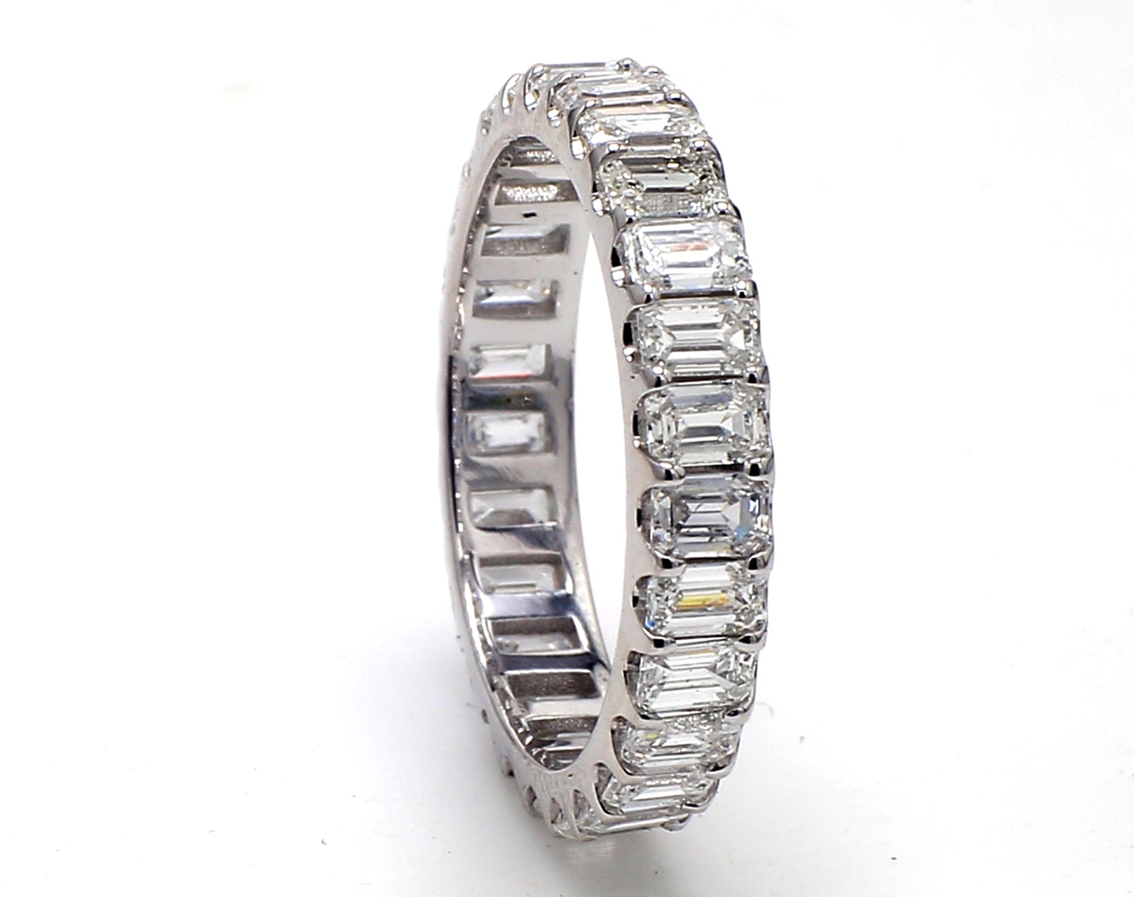 2.51 CTW Emerald Platinum Eternity Wedding Band