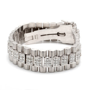 11.37 CTW Princess 18 K White Gold (Other) Bracelet