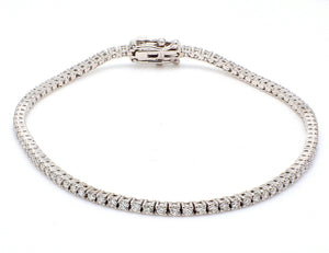 2.85 CTW Round 14 K White Gold Tennis Bracelet