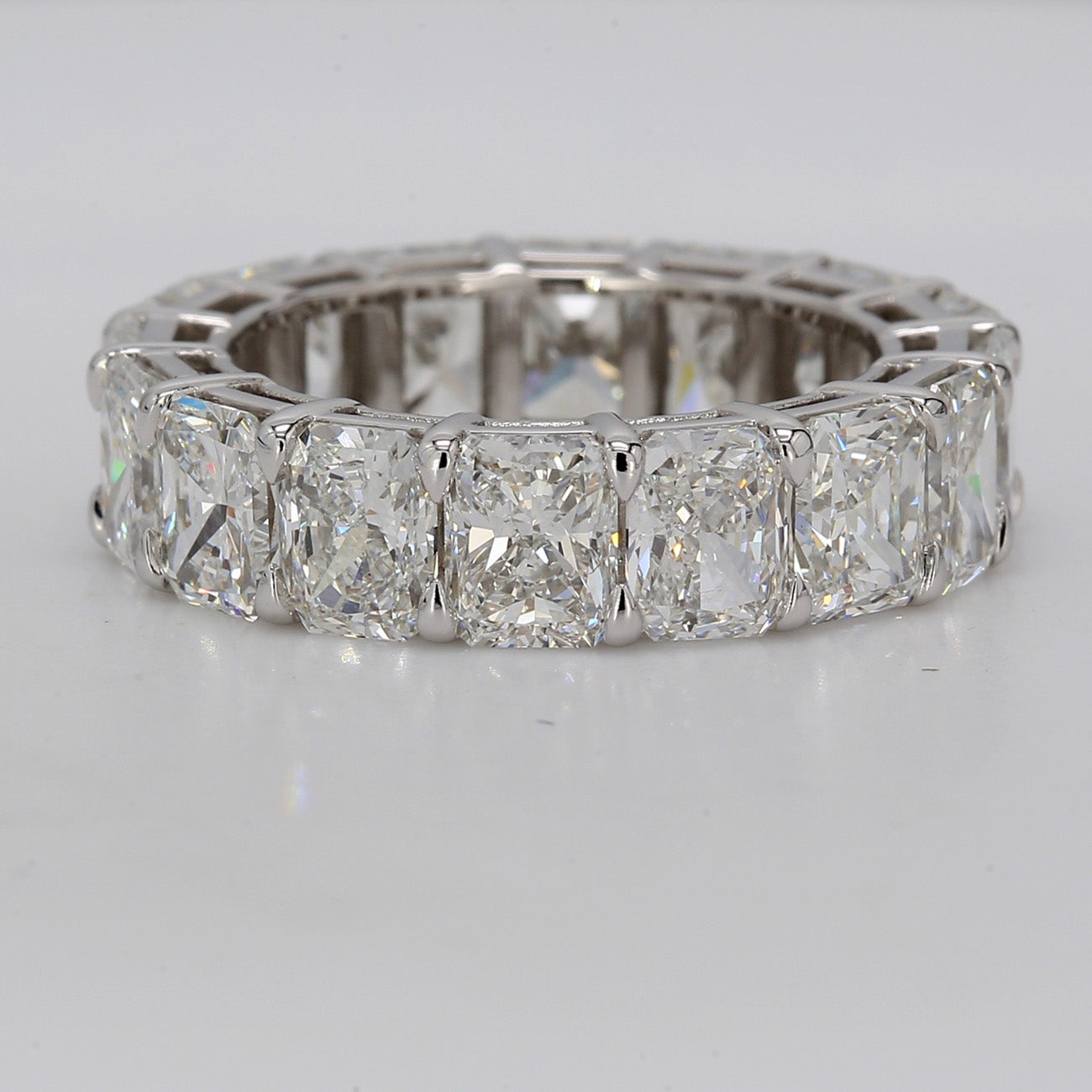 8.95 CTW Radiant Platinum Eternity Wedding Band