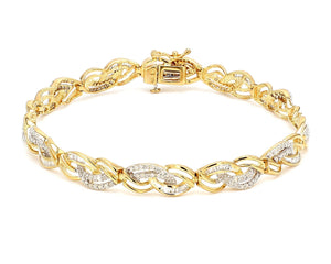 3.50 CTW Round 10 K Yellow Gold (Other) Bracelet