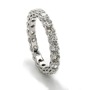 2.04 CTW Round 14 K White Gold Eternity Wedding Band