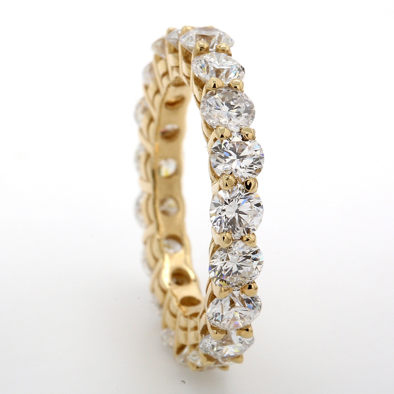 3.30 CTW Round 14 K Yellow Gold Eternity Wedding Band