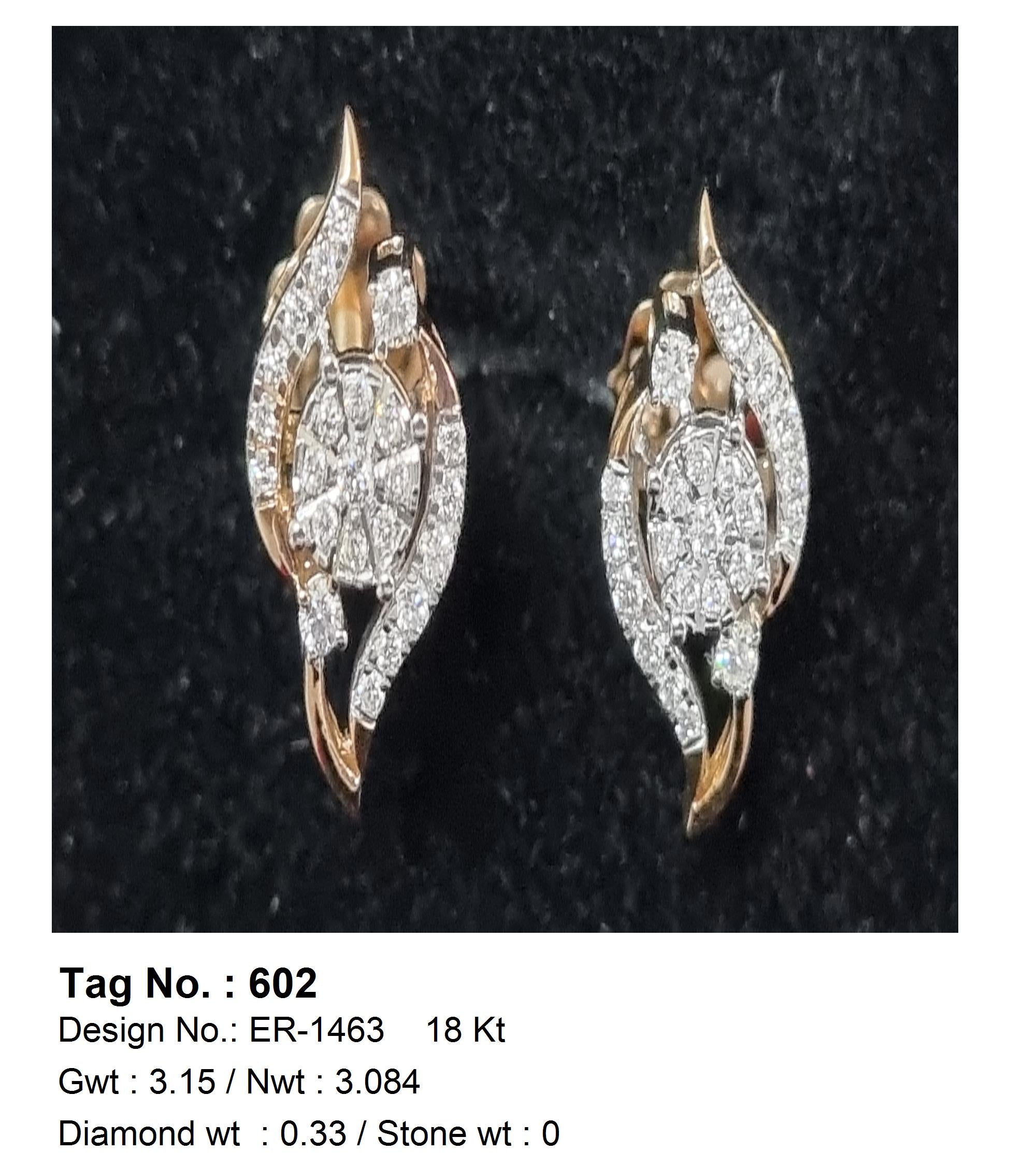 0.33 CTW 18 K Rose Gold (Other) Earrings