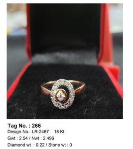 0.22 CTW 18 K Yellow Gold Women S Fashion Ring