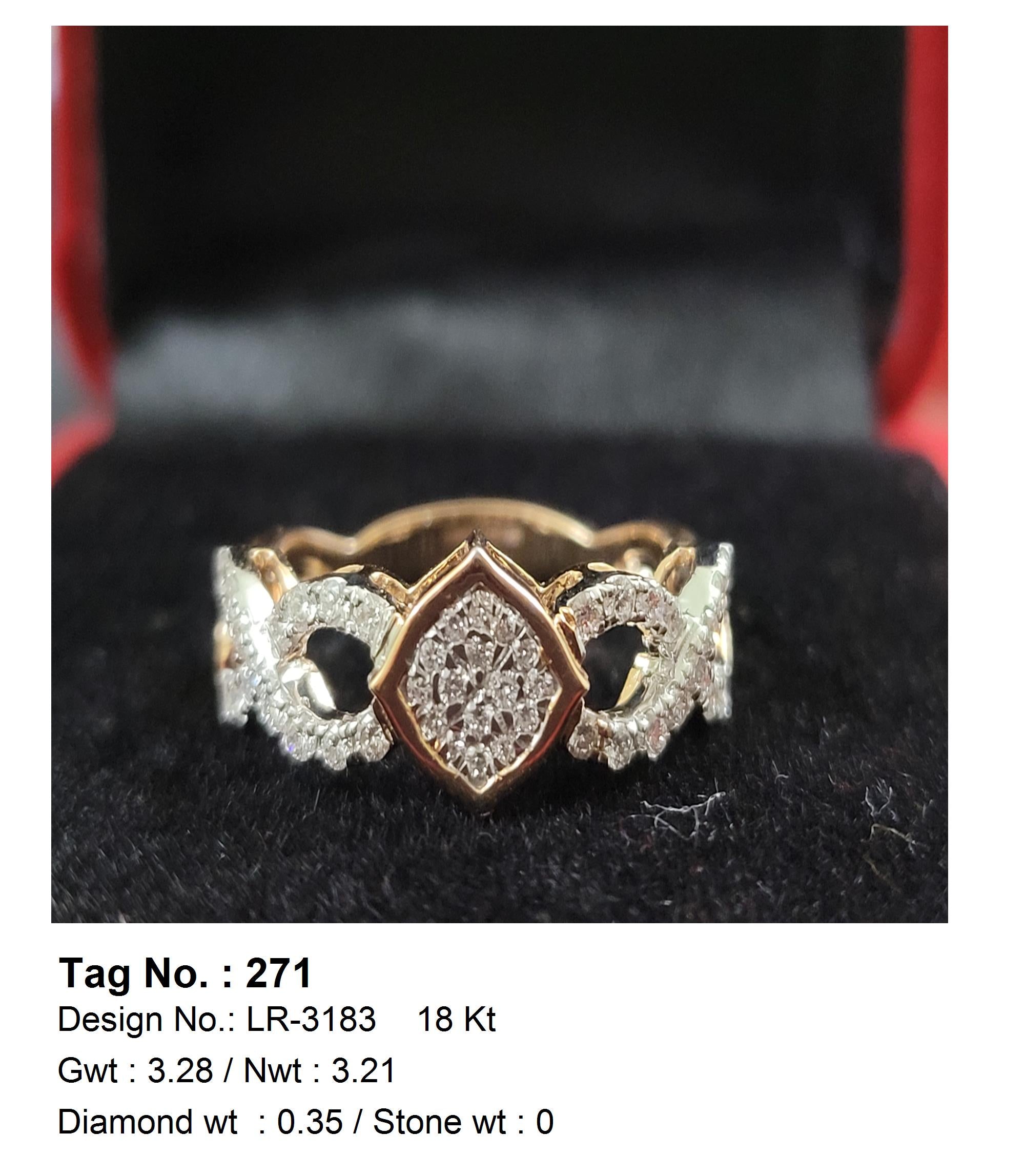 0.35 CTW 18 K Yellow Gold Women S Fashion Ring