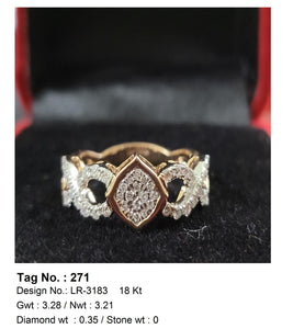 0.35 CTW 18 K Yellow Gold Women S Fashion Ring