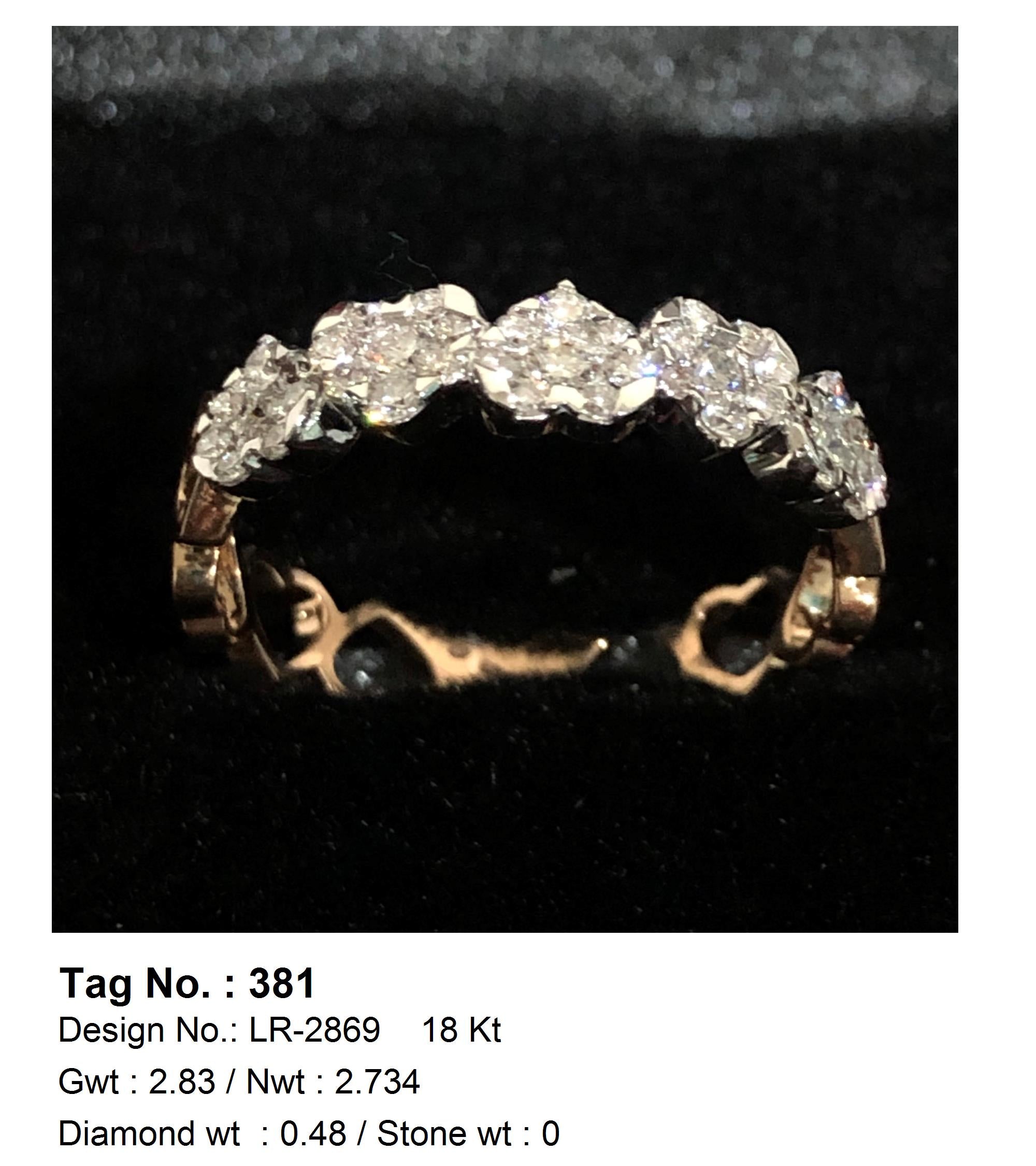 0.48 CTW 18 K Yellow Gold Women S Fashion Ring