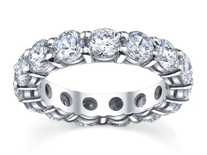 4.54 CTW Round 14 K White Gold Eternity Wedding Band