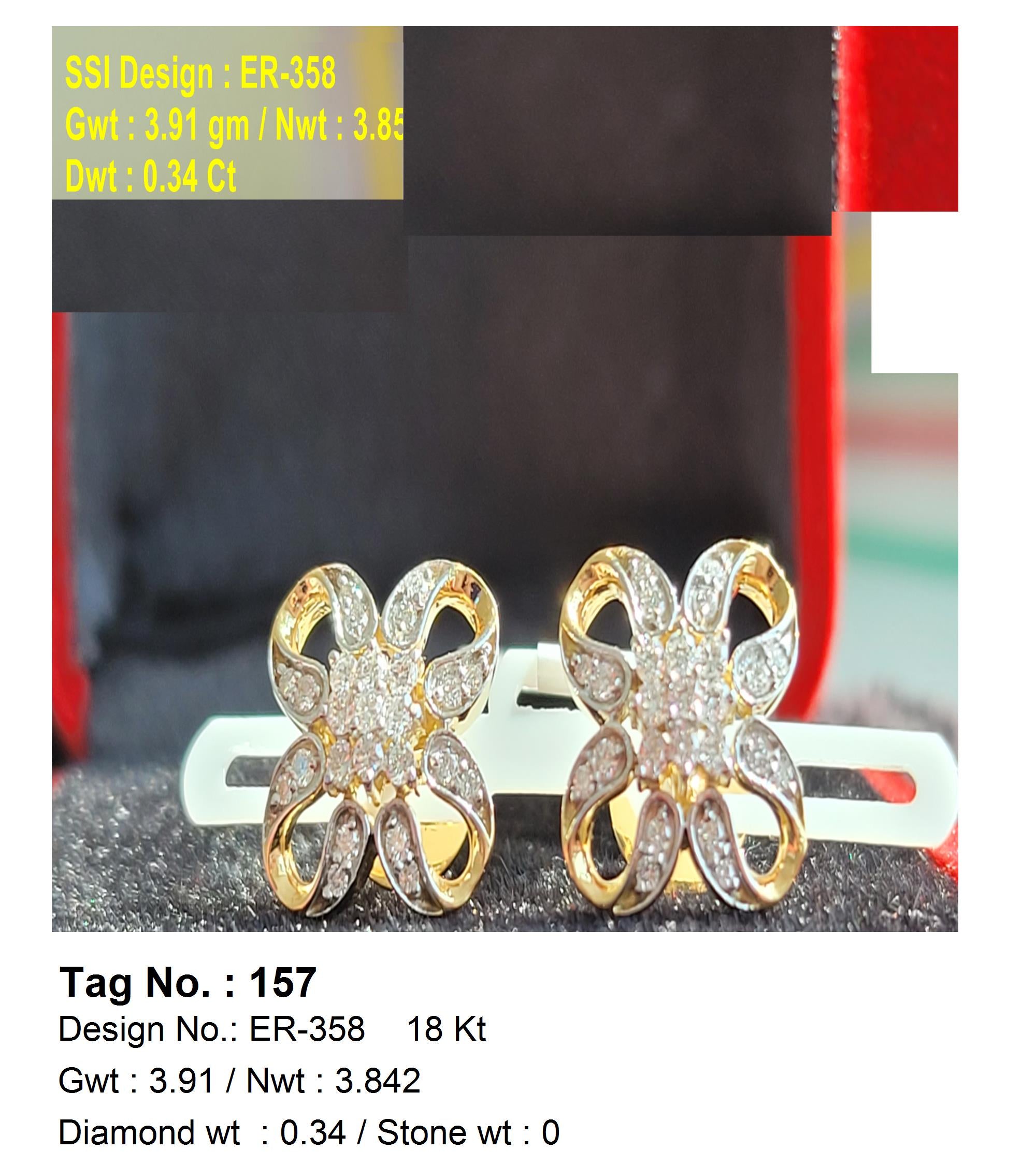 0.34 CTW 18 K Yellow Gold (Other) Earrings