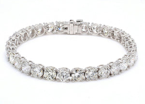 20.08 CTW Round Platinum Tennis Bracelet