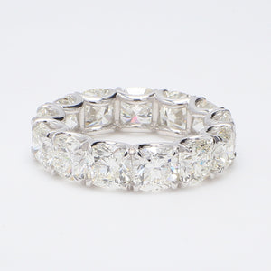 9.44 CTW Cushion Platinum Eternity Wedding Band