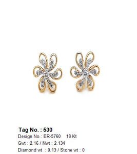 0.13 CTW 18 K Yellow Gold (Other) Earrings