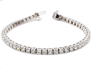 8.61 CTW Round 14 K White Gold Tennis Bracelet