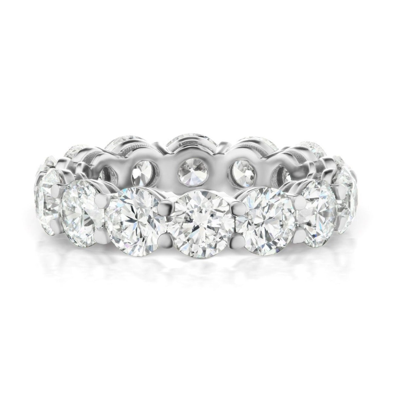 7.11 CTW Round Platinum Eternity Wedding Band