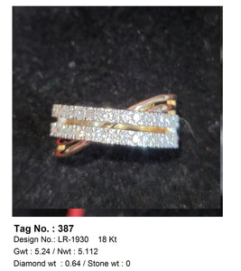 0.64 CTW 18 K Yellow Gold Women S Fashion Ring