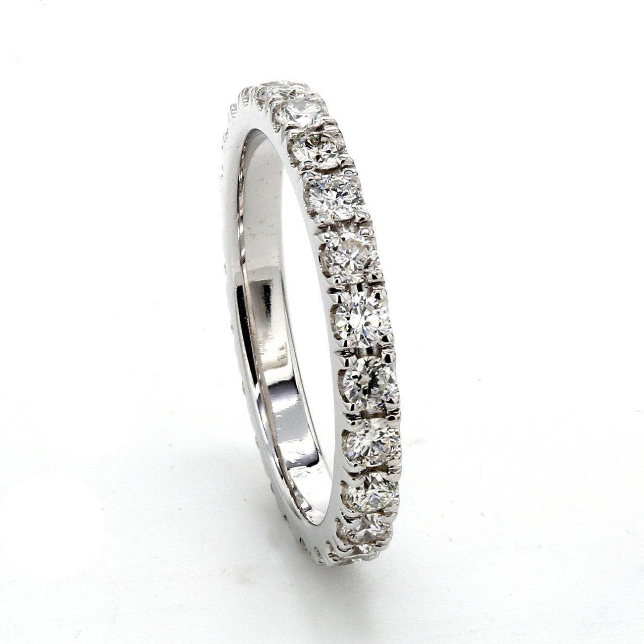 0.80 CTW Round 14 K White Gold Eternity Wedding Band