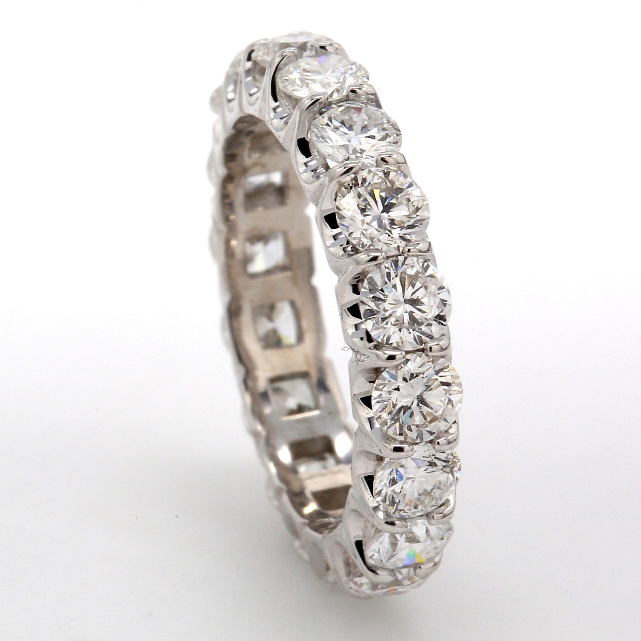 3.15 CTW Round Platinum Eternity Wedding Band