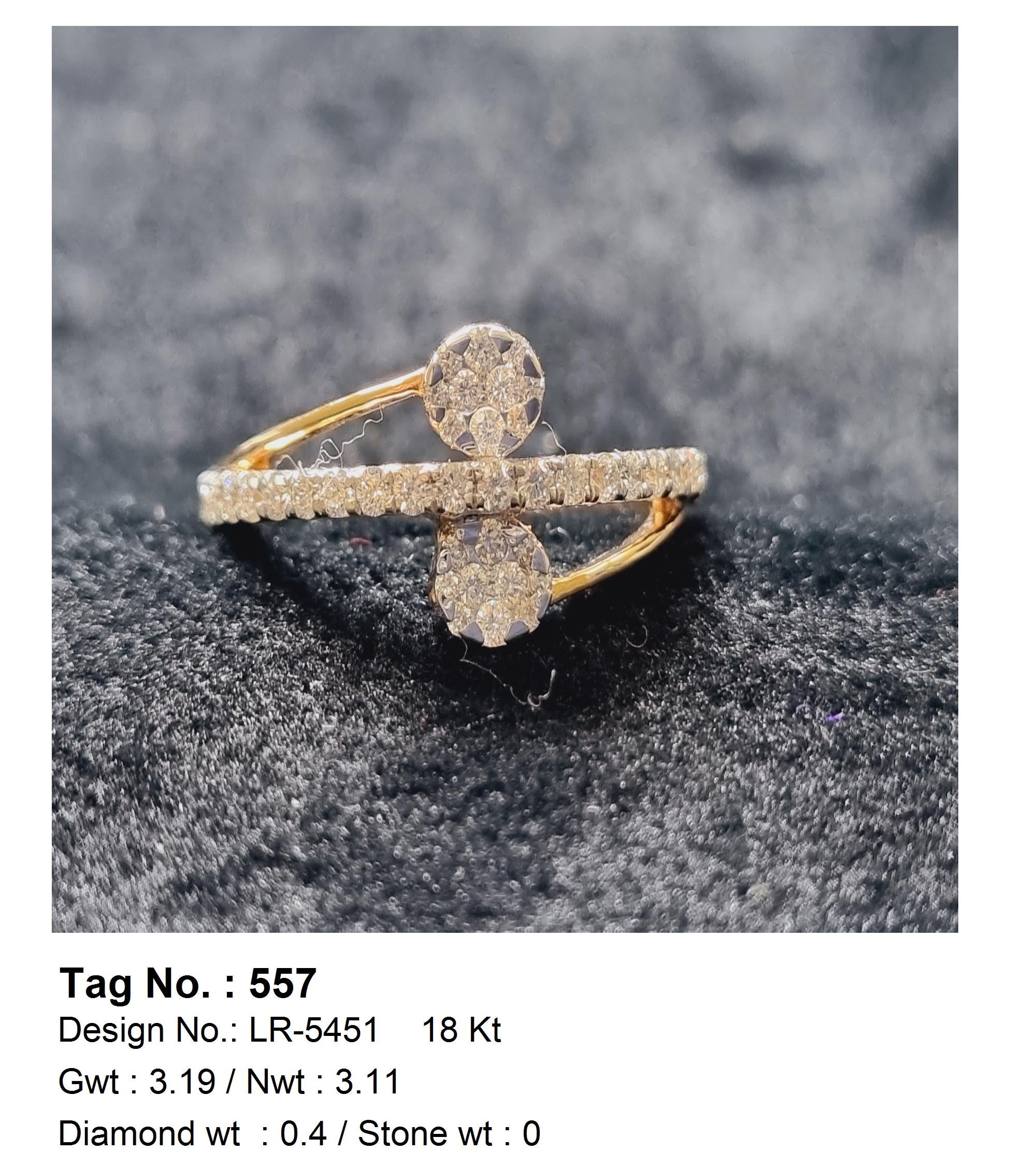 0.40 CTW 18 K Yellow Gold Women S Fashion Ring