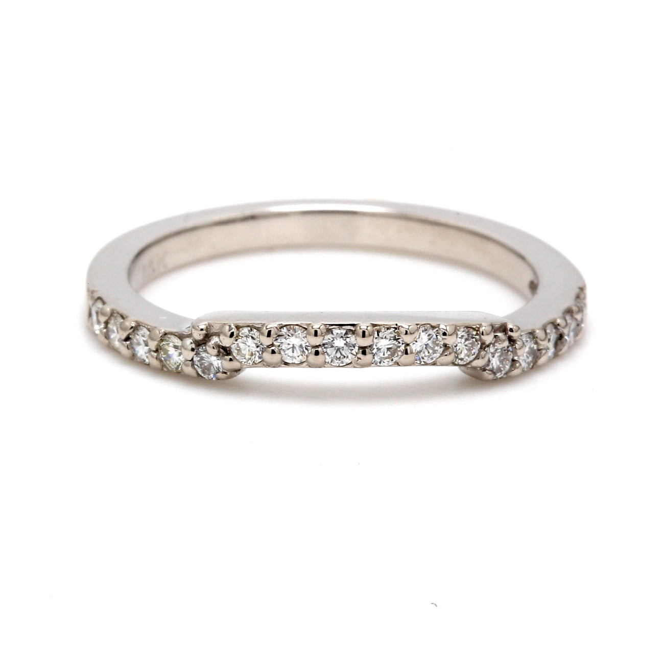 0.27 CTW Round 14 K White Gold Diamond Wedding Band