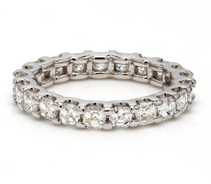 2.00 CTW Asscher 14 K White Gold Eternity Wedding Band