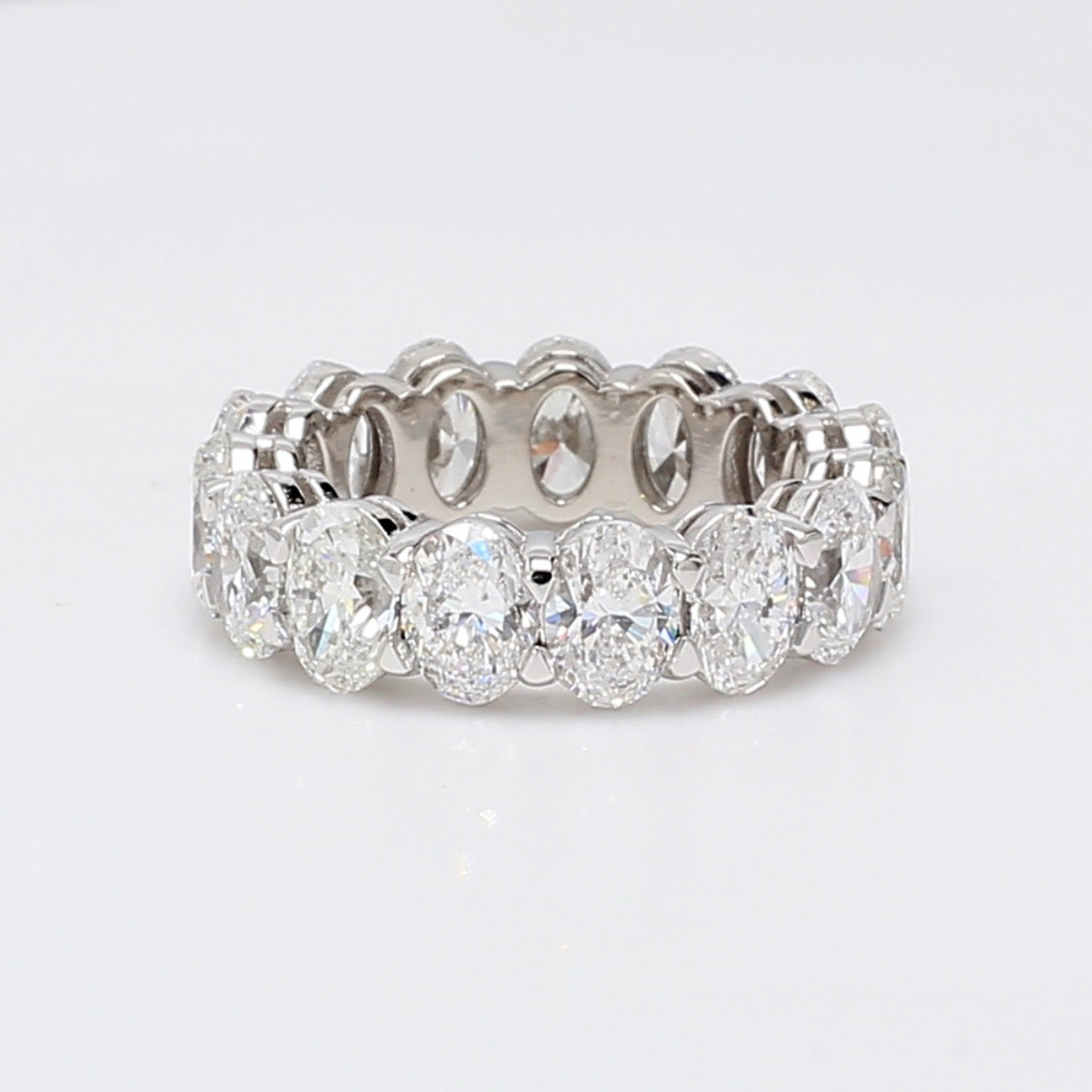 7.89 CTW Oval Platinum Eternity Wedding Band