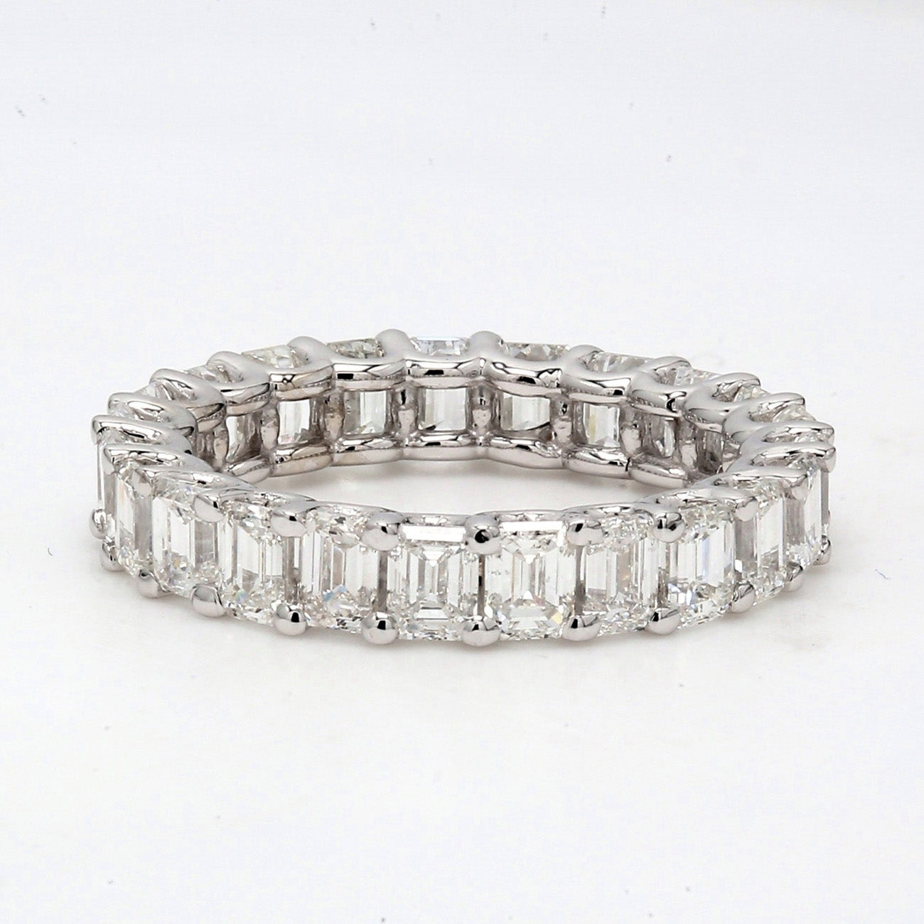 5.63 CTW Round 18 K White Gold Eternity Wedding Band