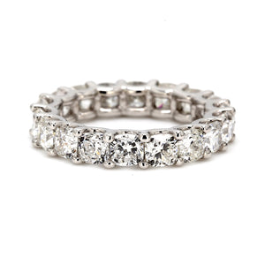 5.54 CTW Cushion Platinum Eternity Wedding Band