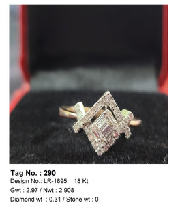 0.31 CTW 18 K Yellow Gold Women S Fashion Ring