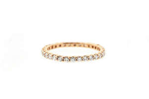 0.78 CTW Round 14 K Rose Gold Eternity Wedding Band