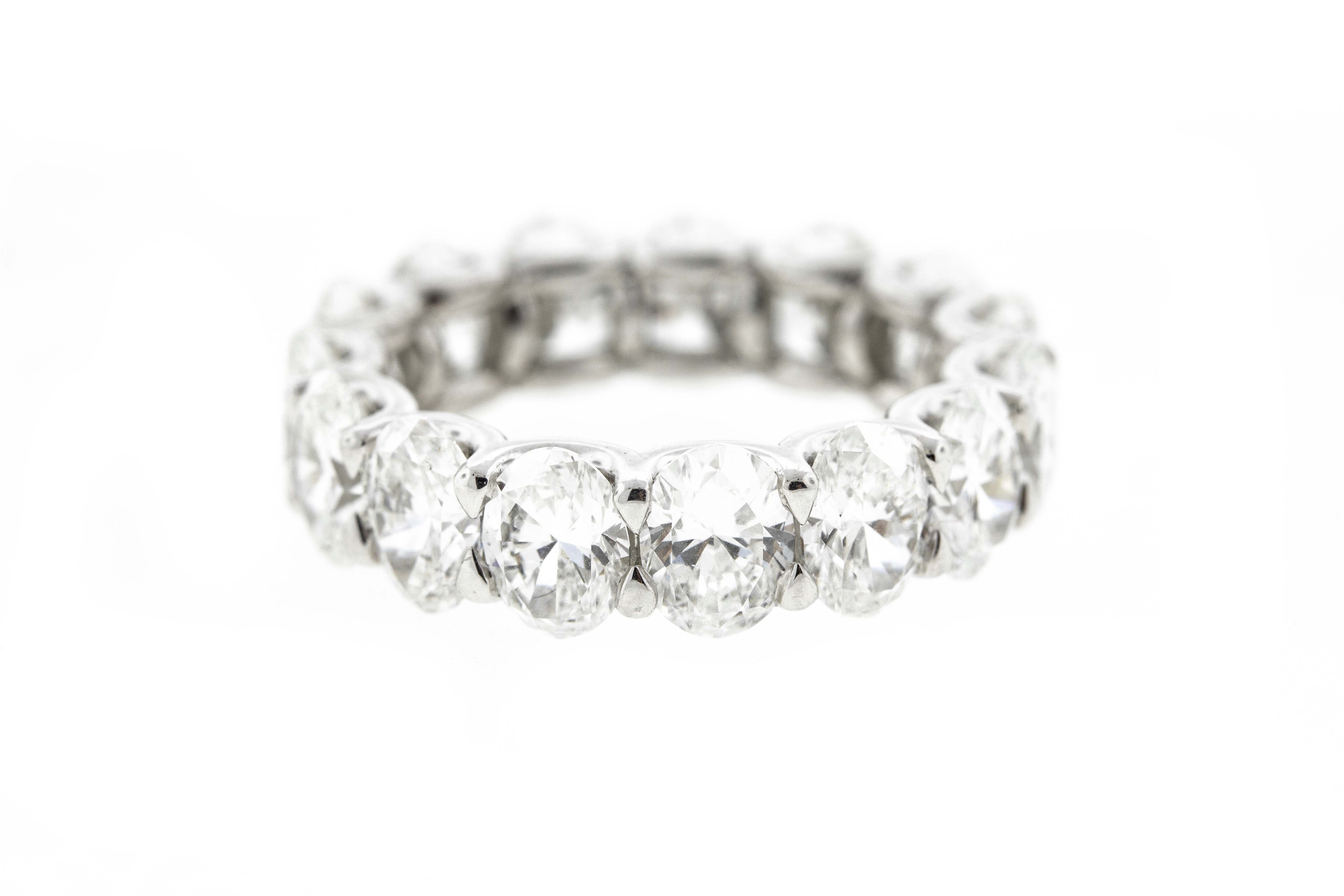 7.56 CTW Oval Platinum Eternity Wedding Band