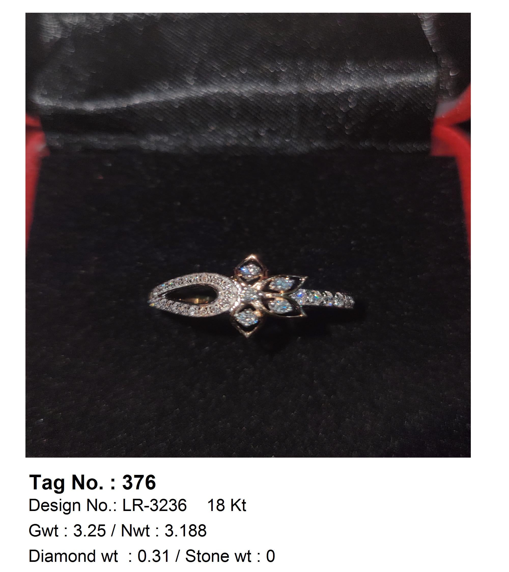 0.31 CTW 18 K Yellow Gold Women S Fashion Ring